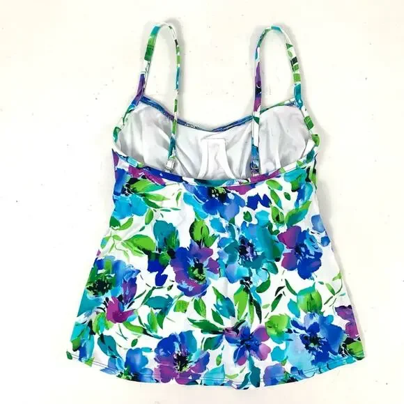 White Floral Tankini - Picture 4 of 11